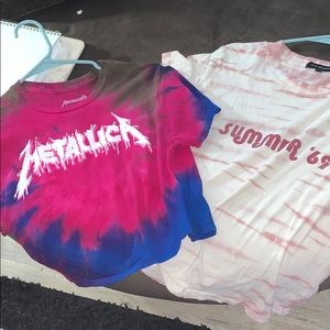 two graphic tee’s
